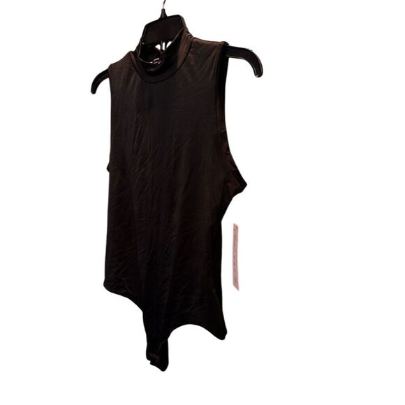 Crave Fame Women's Black Mock Turtleneck Sleeveless Bodysuit Size M - Picture 3 of 9